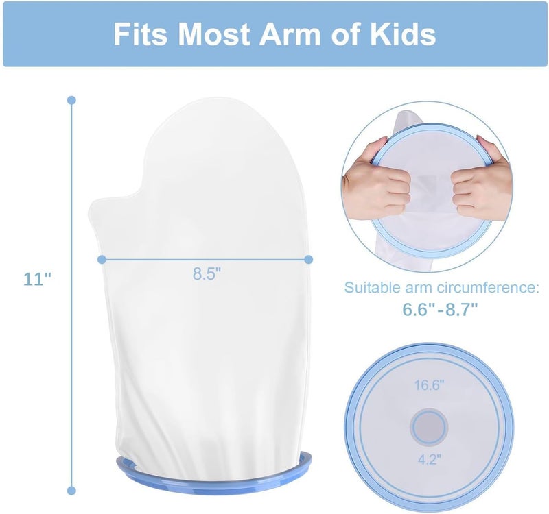 VALLEYWIND Waterproof Half Arm Cast Cover for Shower Kids Reusable Cast Protector for Shower Arm Child Cast Bag for Hand, 11 Inch - Image 2